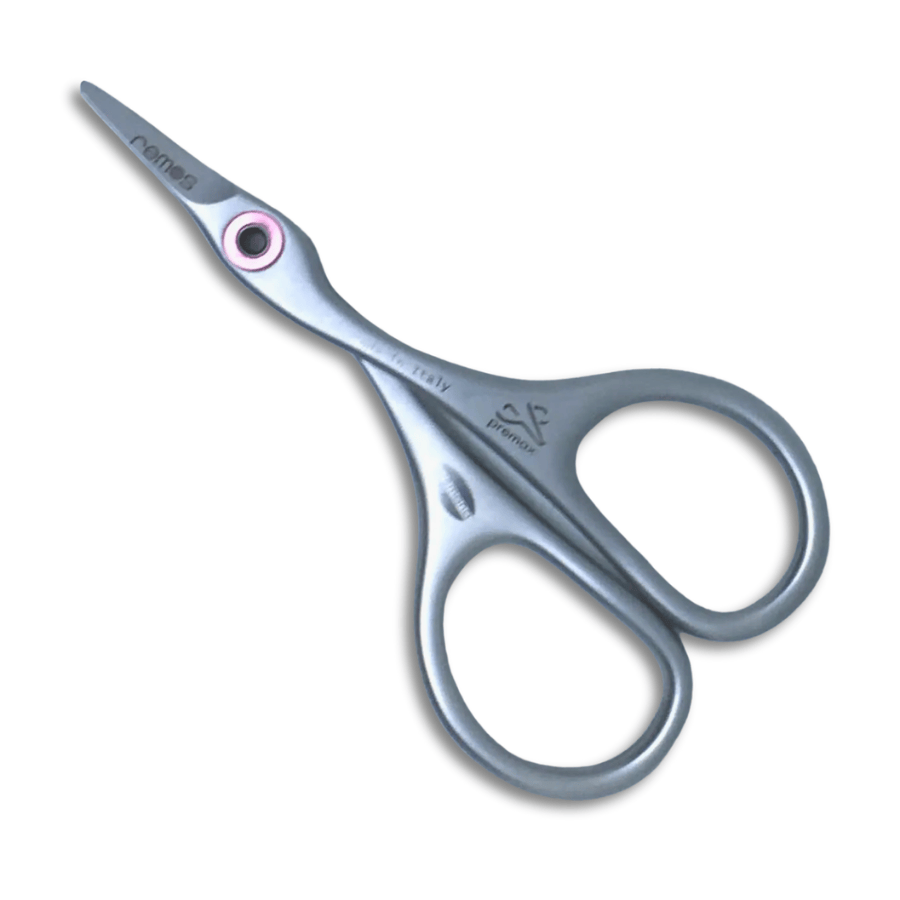 Baby-Nagelschere mit gebogenen Klingen und Ring-Lock-System von Premax (9 cm)