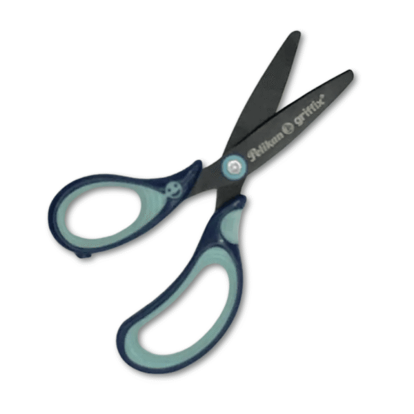 Schulschere griffix rund für Linkshänder von Pelikan (14.2 cm) in blau – Bild 2