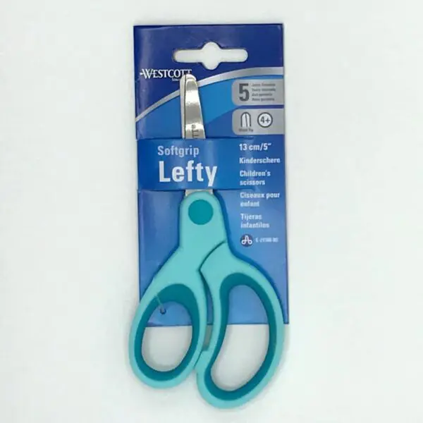 Kinderschere Softgrip Lefty für Linkshänder von Westcott (13 cm) in türkis - Image 3