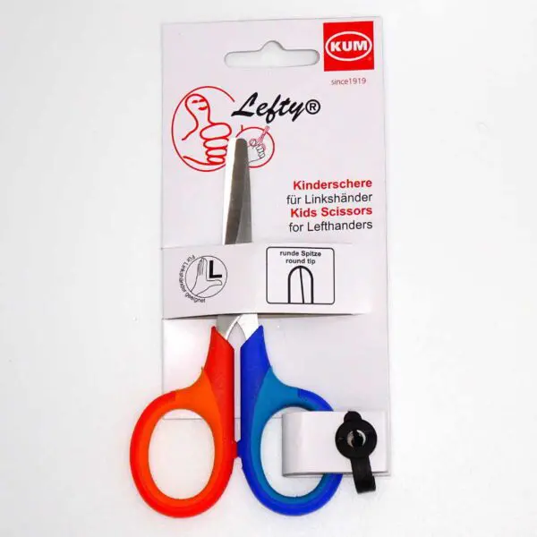 Kinderschere für Linkshänder von KUM (11.8 cm) in orange-blau - Image 3