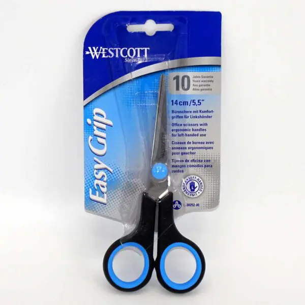 Büroschere Easy Grip für Linkshänder von Westcott (14 cm) in schwarz-blau - Image 3