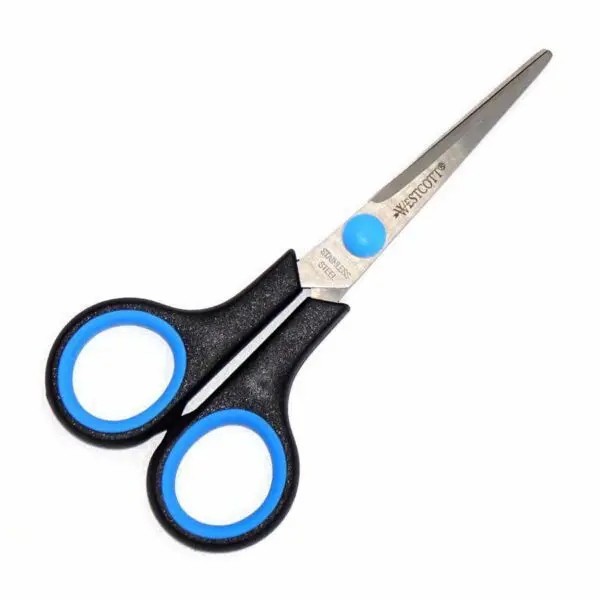 Büroschere Easy Grip für Linkshänder von Westcott (14 cm) in schwarz-blau
