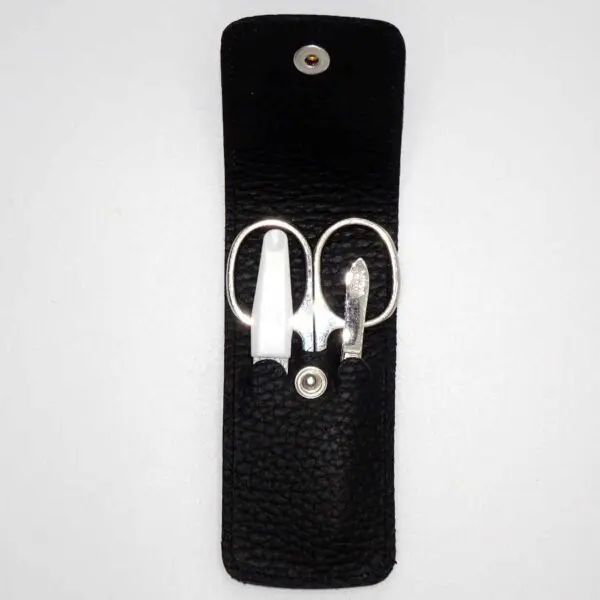 Maniküre-Set 3-teilig in schwarz für Linkshänder