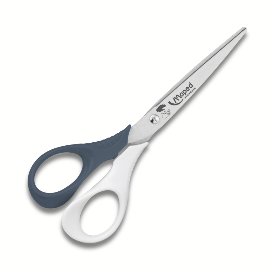 Bastelschere Shape für Linkshänder von Maped (16 cm) in weiss-dunkelgrau