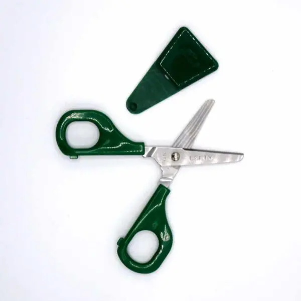 Selbstöffnende Kinderschere für Linkshänder von PETA (12.5 cm) in grün