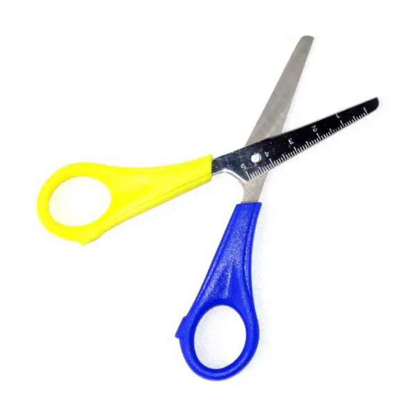 Kinderschere für Linkshänder von Rheita (13 cm) in gelb-blau - Image 2