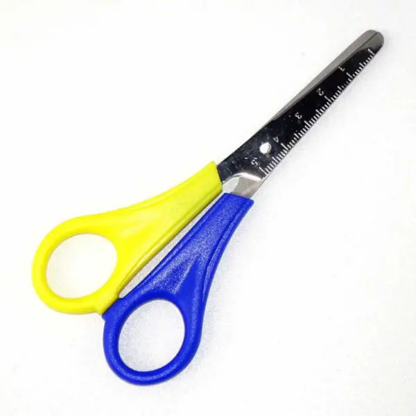 Kinderschere für Linkshänder von Rheita (13 cm) in gelb-blau