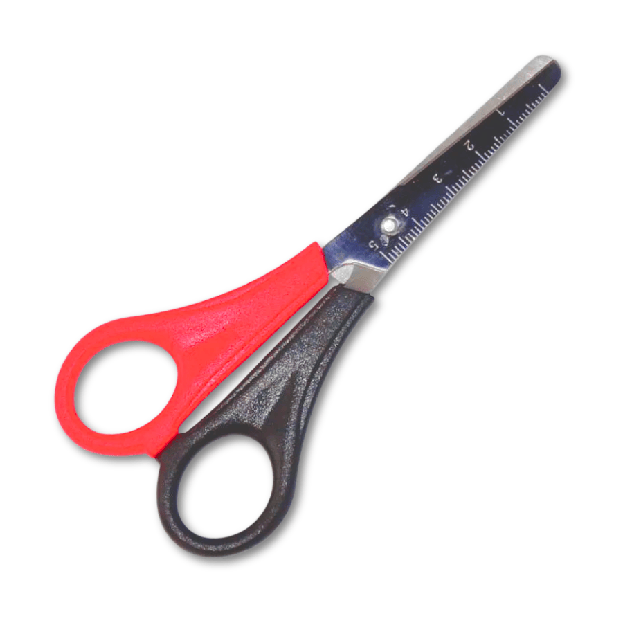 Kinderschere für Linkshänder von Rheita (13.5 cm) in rot-schwarz