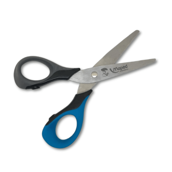 Kinderschere Sensoft 3D für Linkshänder von Maped (13 cm) in blau-grau – Bild 2