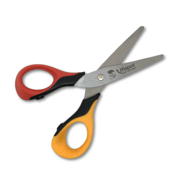 Kinderschere Sensoft 3D für Linkshänder von Maped (13 cm) in orange-rot – Bild 2