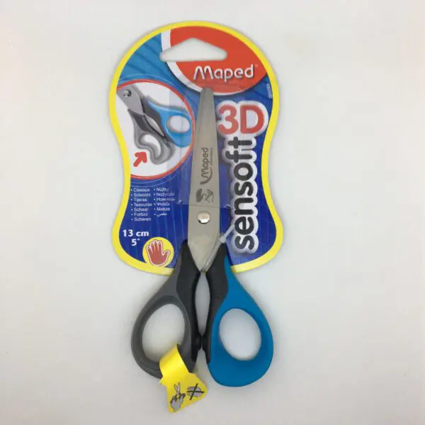 Kinderschere Sensoft 3D für Linkshänder von Maped (13 cm) in blau-grau - Image 3