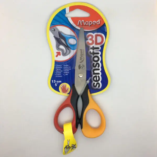 Kinderschere Sensoft 3D für Linkshänder von Maped (13 cm) in orange-rot - Image 4