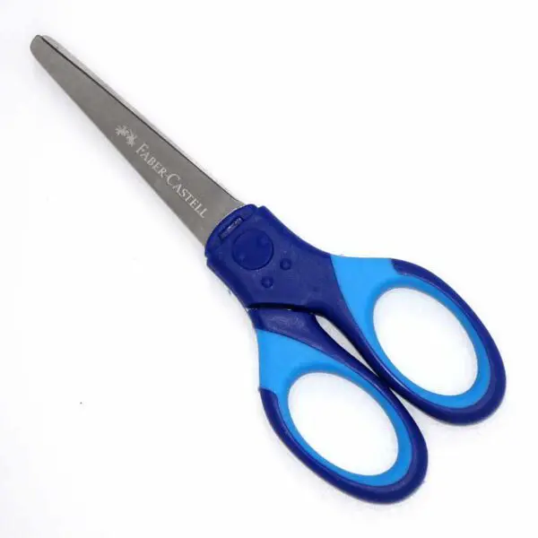 Schulschere Grip von Faber-Castell (13.5 cm) in blau