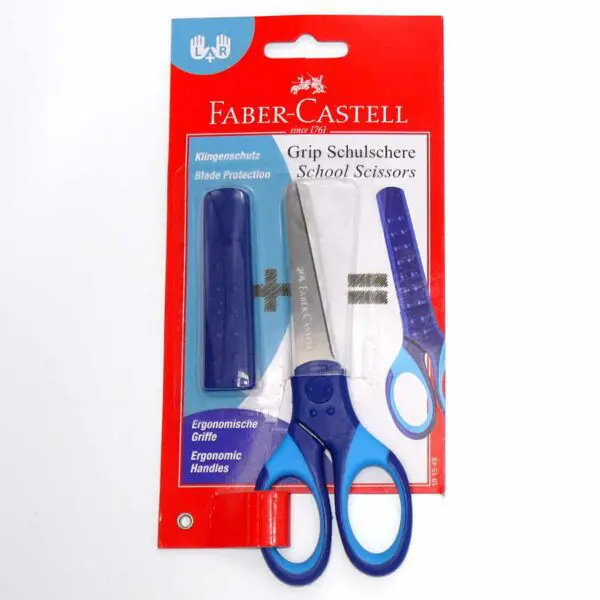 Schulschere Grip von Faber-Castell (13.5 cm) in blau - Image 2