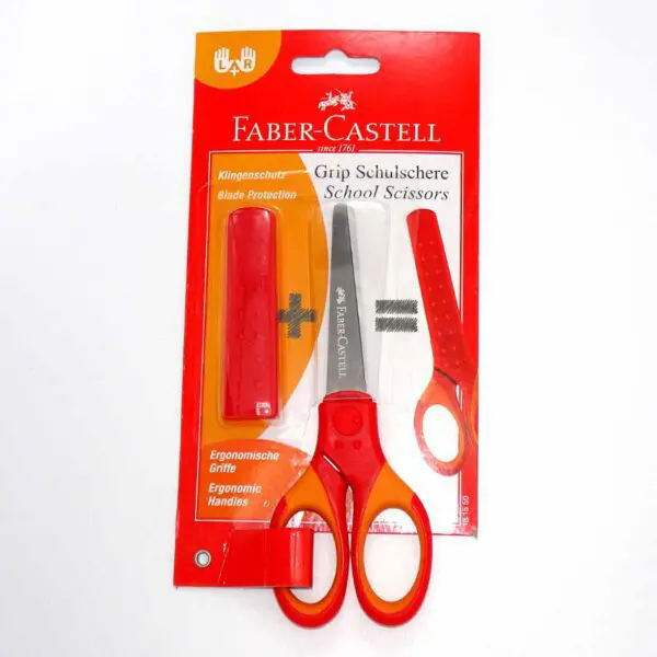 Schulschere Grip von Faber-Castell (13.5 cm) in rot - Image 2
