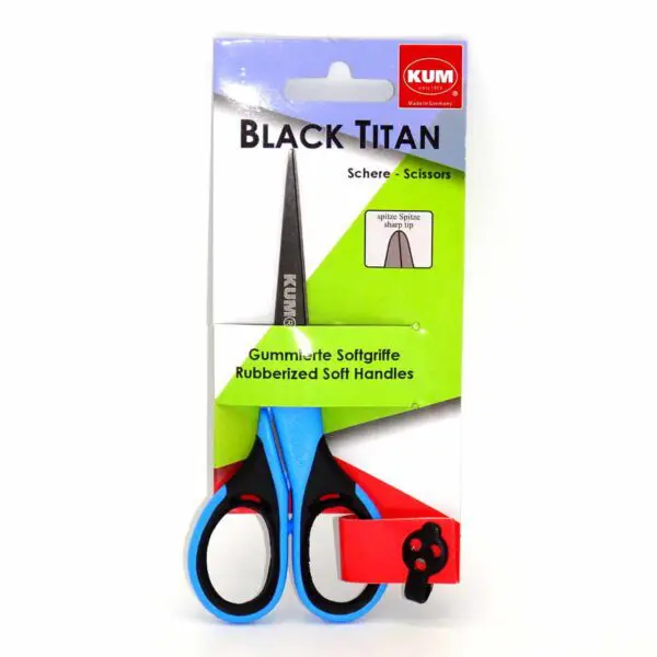 Bastelschere Black Titan von KUM (13 cm) in blau-schwarz - Image 3