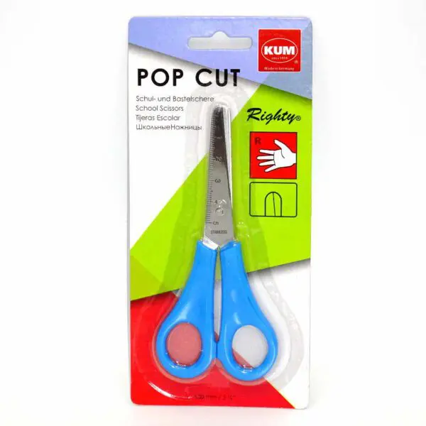 Kinderschere POP CUT Righty von KUM (13 cm) in blau - Image 2