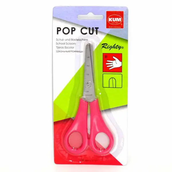 Kinderschere POP CUT Righty von KUM (13 cm) in rosa - Image 2