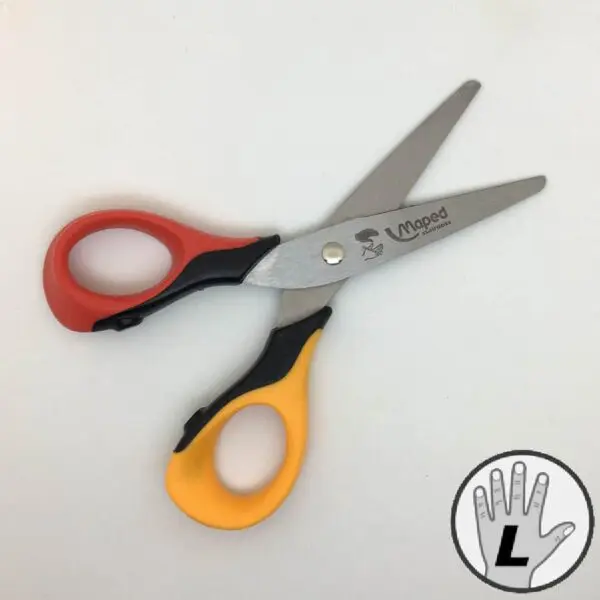 Kinderschere Sensoft 3D für Linkshänder von Maped (13 cm) in orange-rot - Image 2