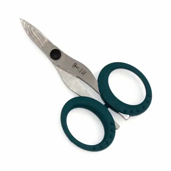 Nagelschere Premium mit gebogenen Klingen von Paul (9.2 cm) in petrol