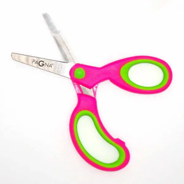 Kinderschere mit runder Klinge von Pagna (13.2 cm) in pink-hellgrün - Image 2
