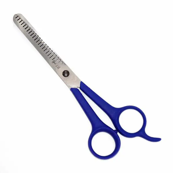 Effilierschere mit Haken von Paul (15.3 cm) in blau