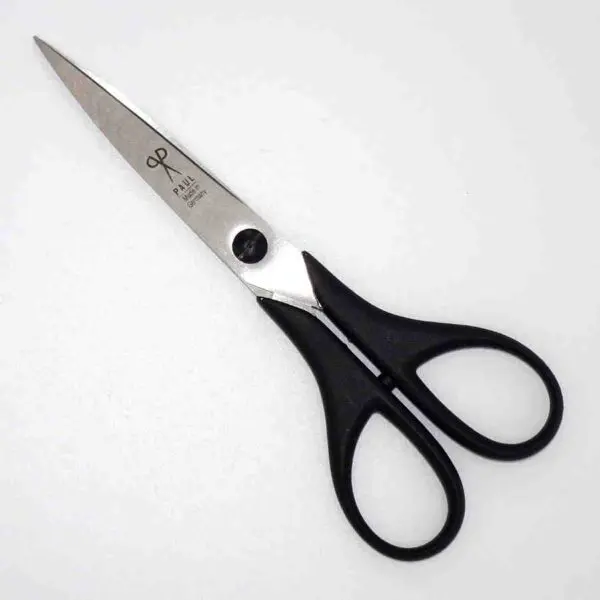 Schulschere Komfort spitz von Paul (16.3 cm) in schwarz