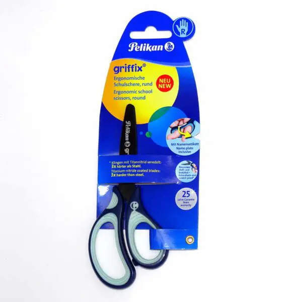Schulschere griffix rund von Pelikan (14.2 cm) in blau - Image 2