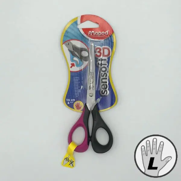 Kinderschere Sensoft 3D für Linkshänder von Maped (16 cm) in rot-schwarz - Image 3