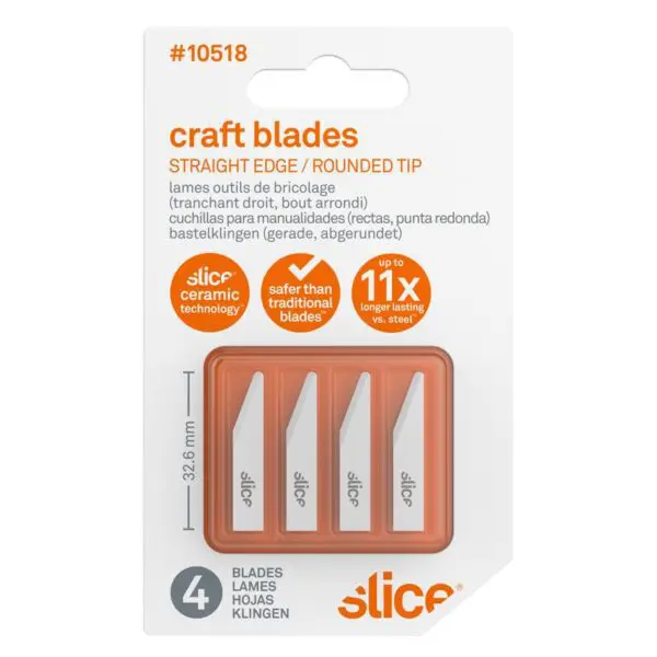 Ersatzklingen gerade Kante abgerundete Spitze - 10518 von Slice