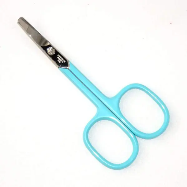 Baby-Nagelschere mit gebogenen Klingen von Premax (9 cm) in türkis