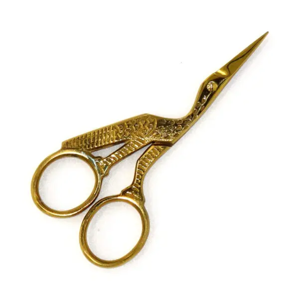 Storchenschere für Linkshänder von okoyu (10.4 cm) in gold