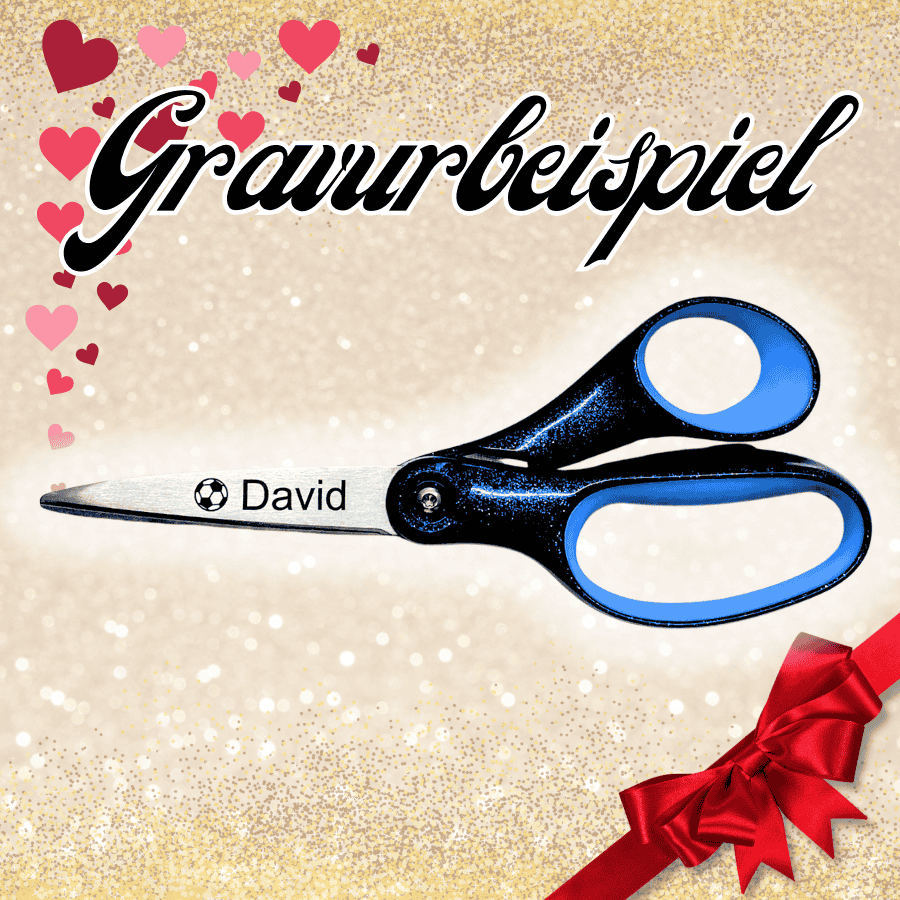 Schülerschere für Linkshänder von Fiskars (18 cm) glitzerblau – Bild 3