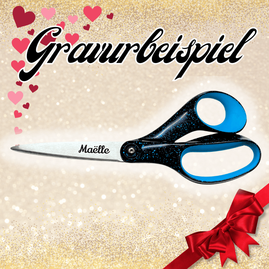 Teenager-Schere für Linkshänder von Fiskars (20 cm) schwarz/türkis gesprenkelt – Bild 4