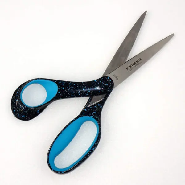 Teenager-Schere für Linkshänder von Fiskars (20 cm) schwarz/türkis gesprenkelt - Image 2