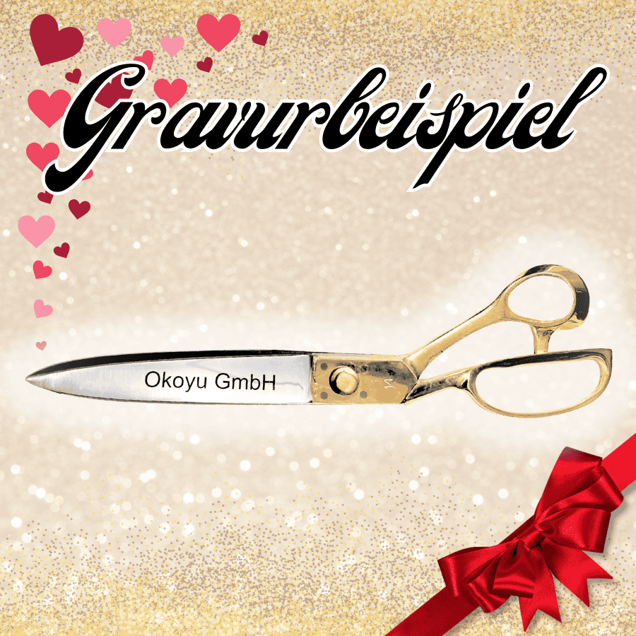 Zeremonienschere mit goldenen Griffen (35.5 cm) – Bild 5