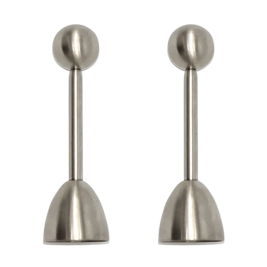 Eierköpfer mit Schlagmechanik aus Edelstahl (2er-Set)