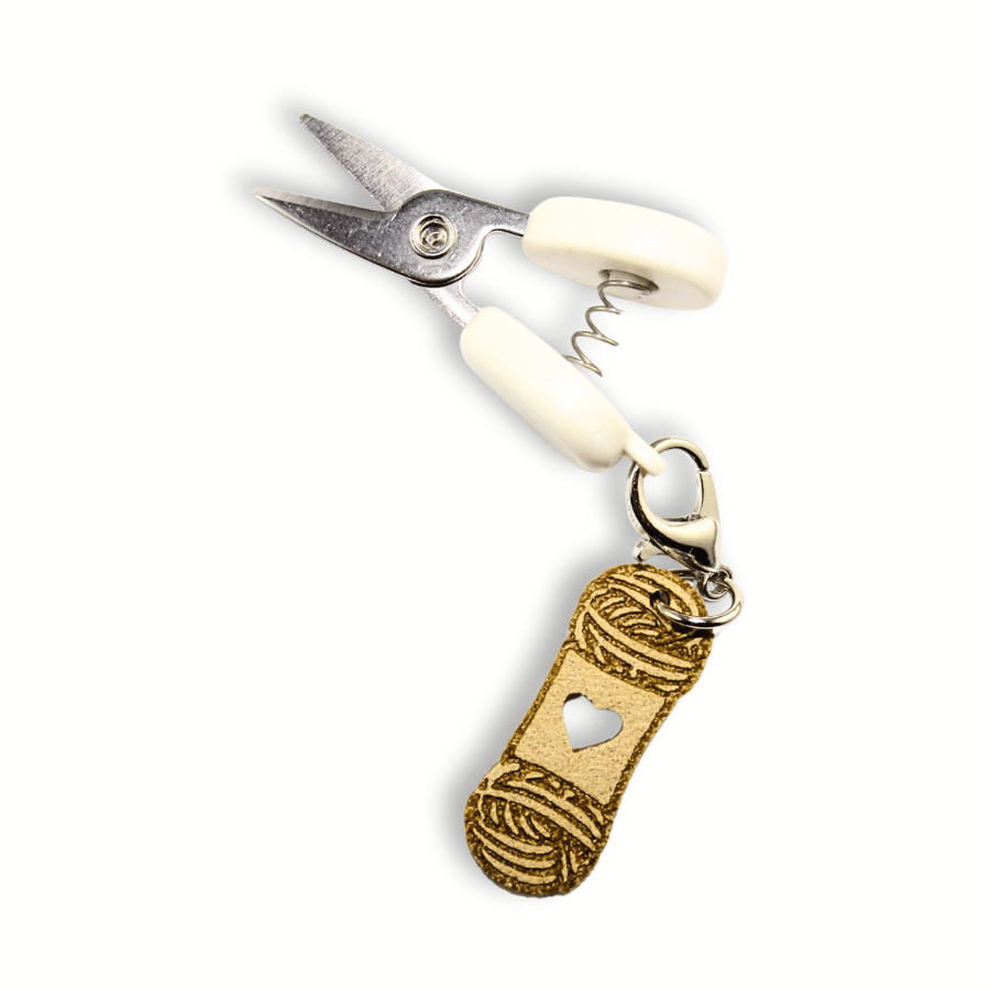 Mini-Schere im Set mit Aluminiumdose in beige – Bild 2