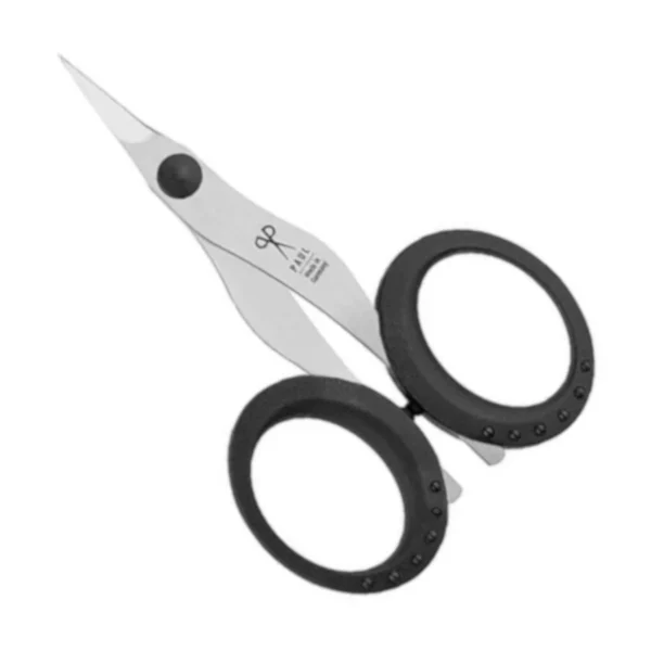 Hautschere Premium mit gebogenen Klingen von Paul (8.8 cm) in schwarz