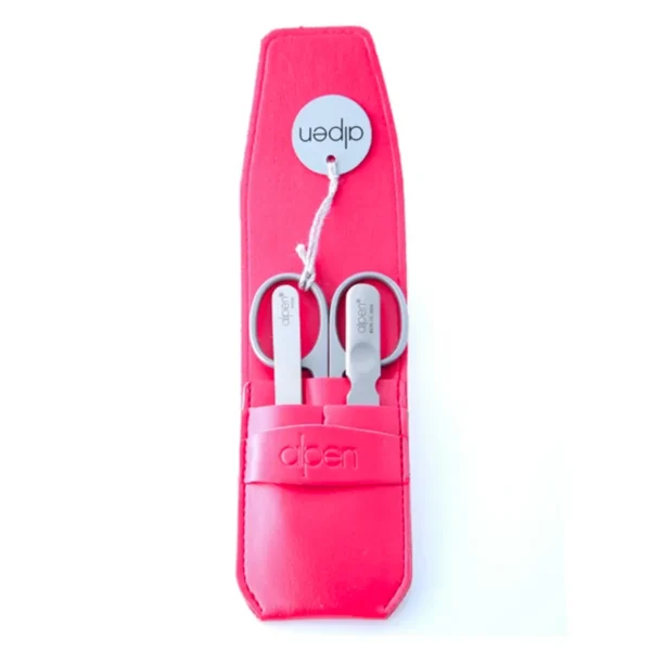 Maniküre-Set 3-teilig für Linkshänder von Alpen in pink – Bild 2